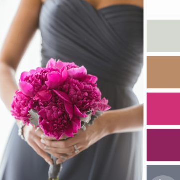 gunmetal gray and fuchsia color palette
