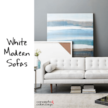 white modern sofas interior design element