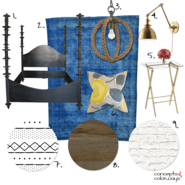 bedroom get the look with lapis blue rug