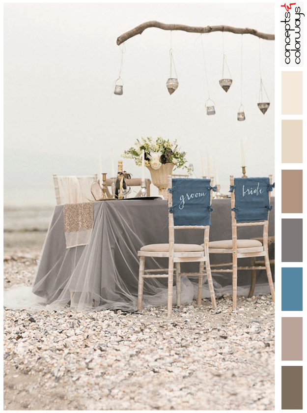 beachside ireland wedding inspired color palette