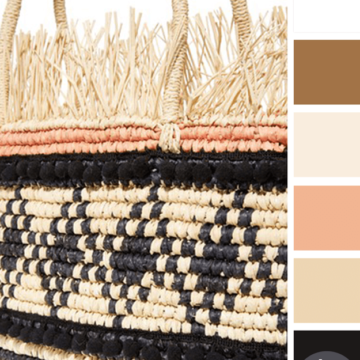 natural straw and black color palette