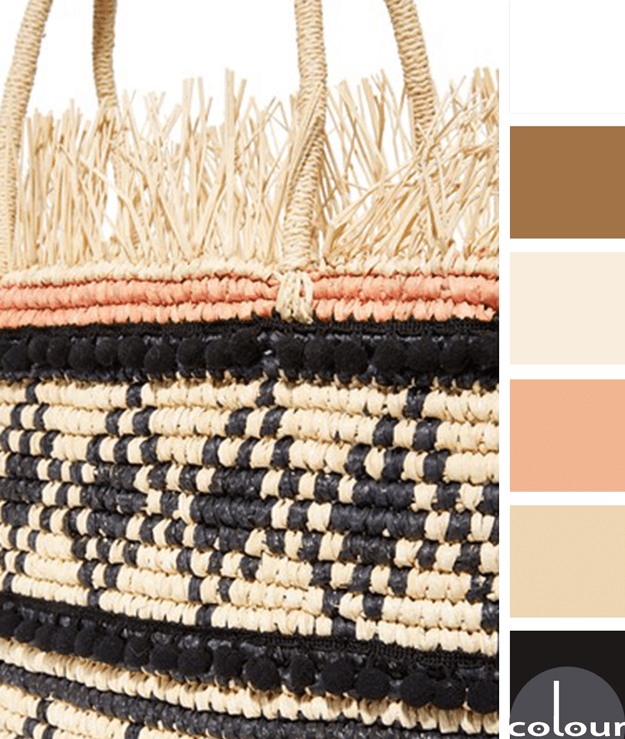 natural straw and black color palette