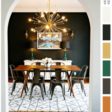 mid-century modern eclectic dining room