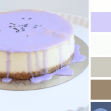 lavender glazed cheesecake color palette