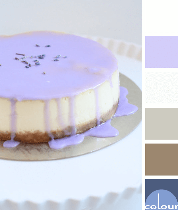 lavender glazed cheesecake color palette