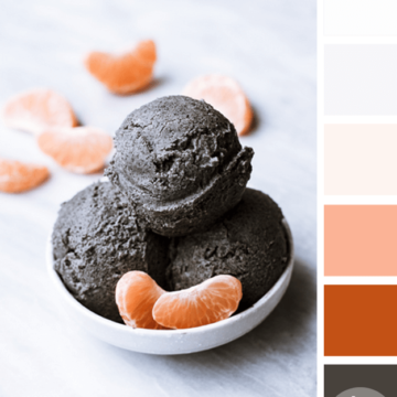 brownish-black and orange color palette