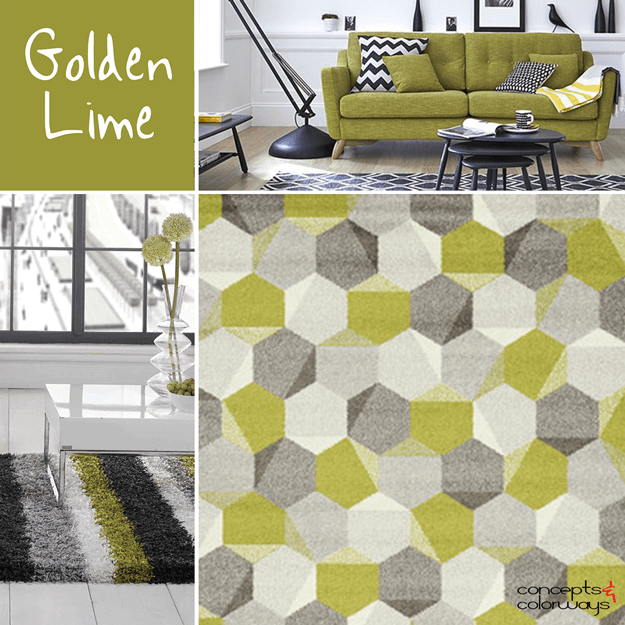 pantone golden lime interior design color trends