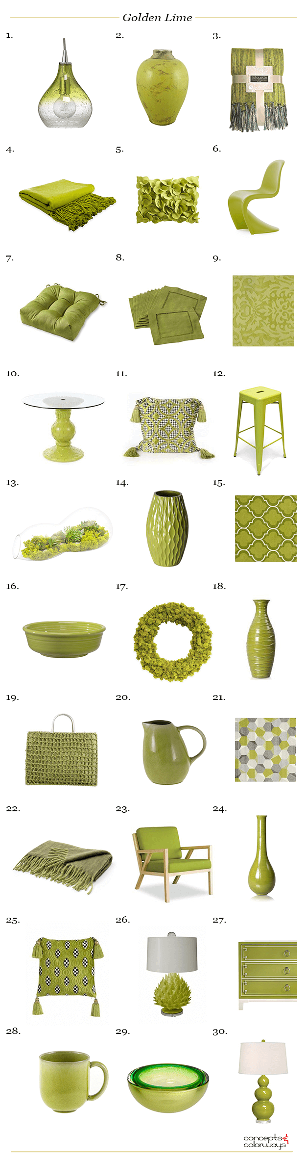 pantone golden lime product roundup