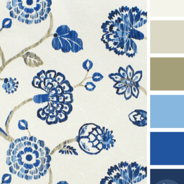 blue and tan color palette
