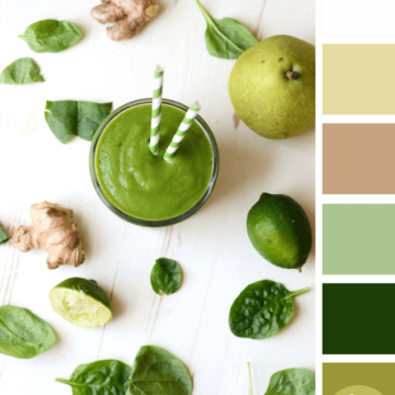 green smoothie inspired color palette