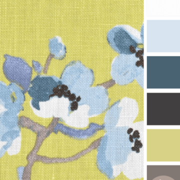 chartreuse and blue color palette