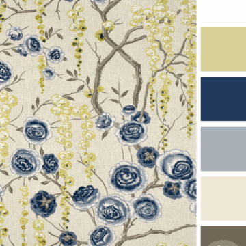 navy and tan color palette
