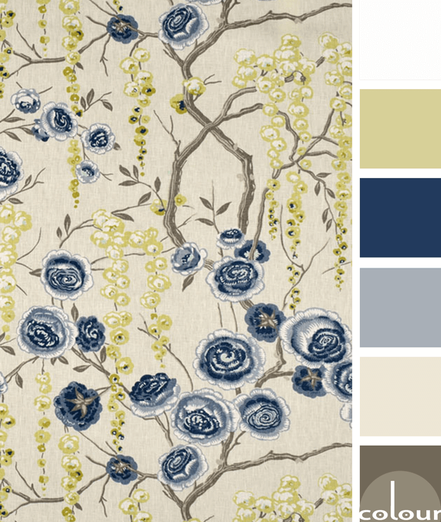 navy and tan color palette