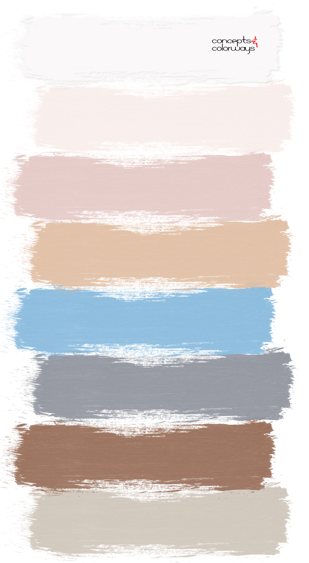 blushing facade paint palette