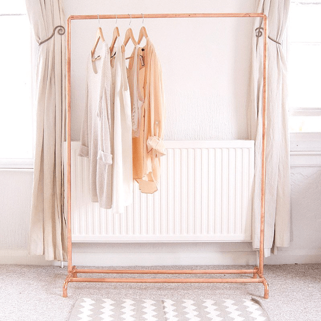 copper pipe garment rack