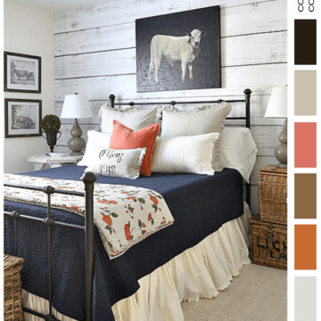 color palette for country style bedroom