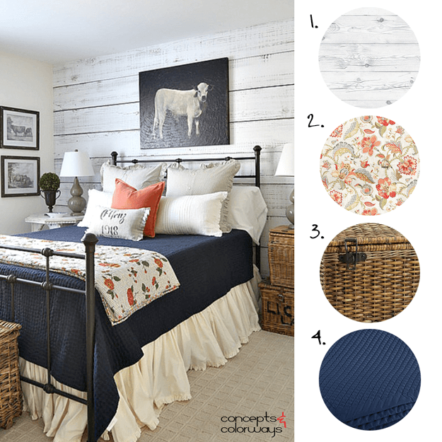 country style bedroom interior design mood board