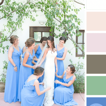 wedding inspired color palette with marina blue