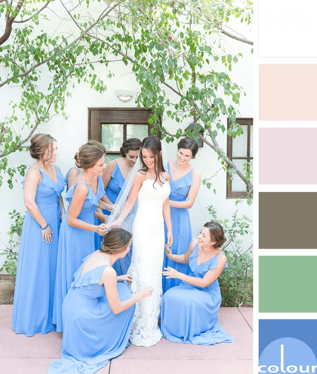 wedding inspired color palette with marina blue