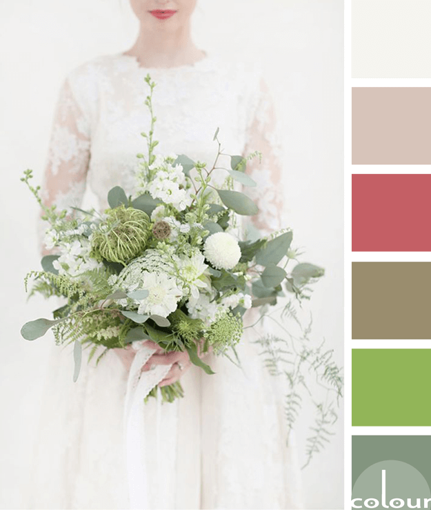 bouquet inspired color palette