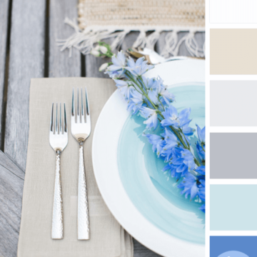 table setting inspired color palette