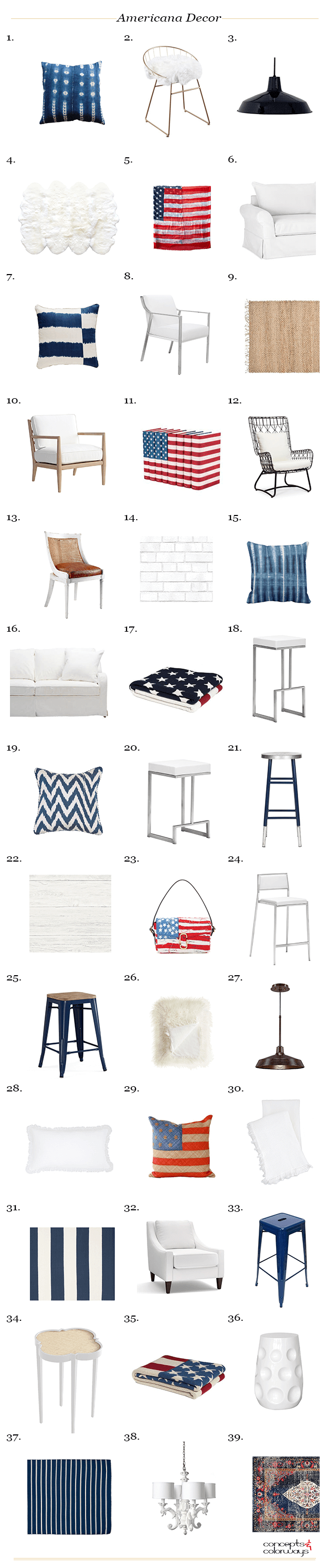 americana decor product roundup