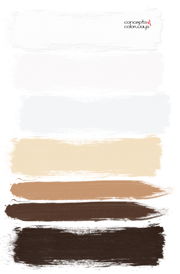 chocolate, caramel and cream color palette