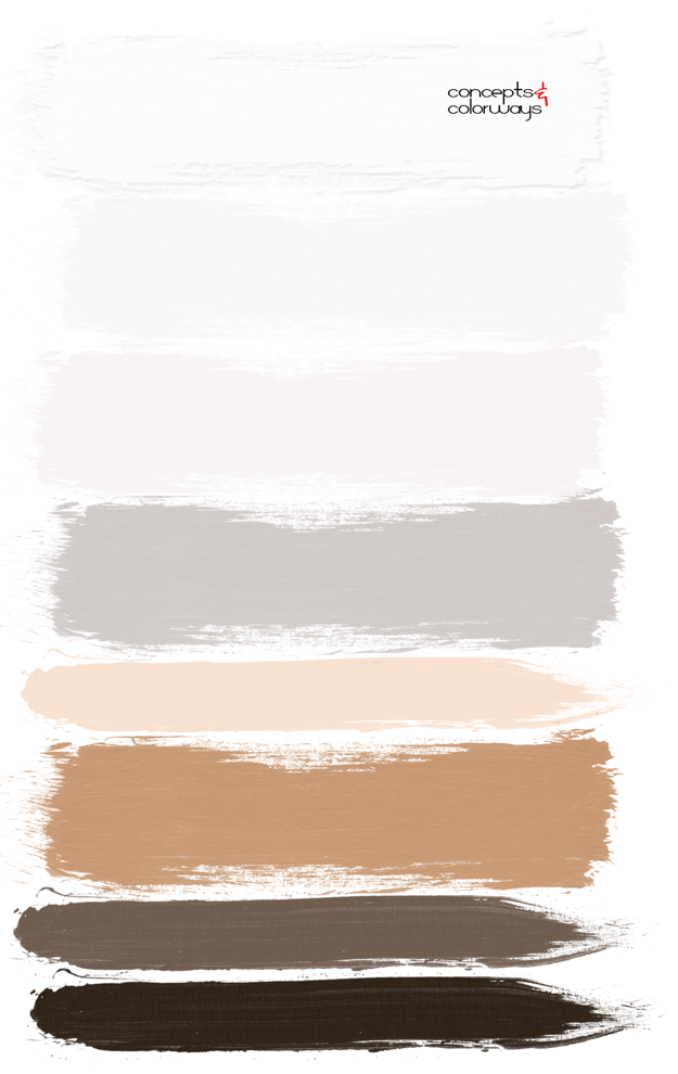 caramel brown and white paint palette