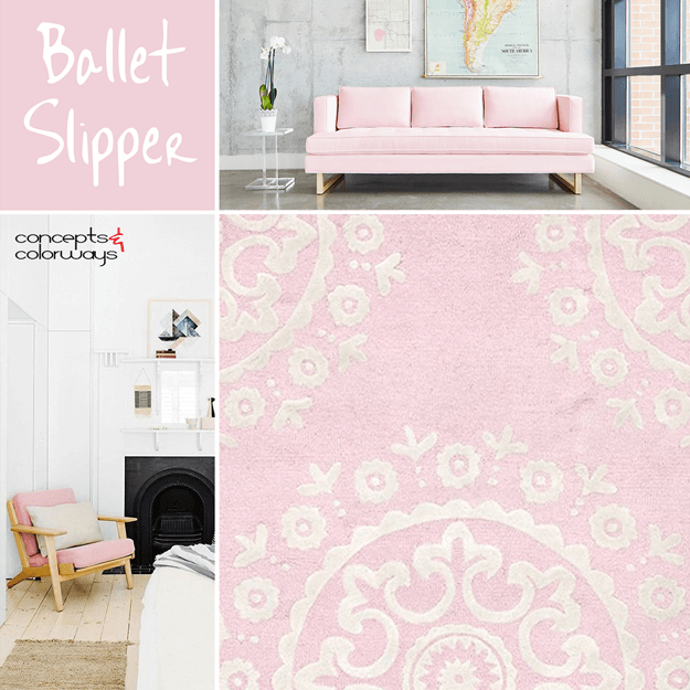 pantone ballet slipper interior design color trend 2017