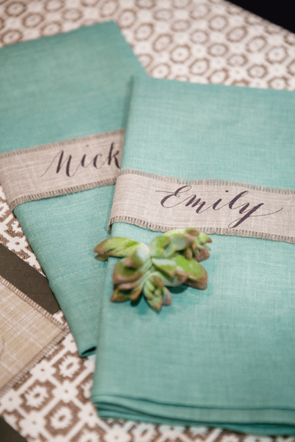 light teal cloth napkins