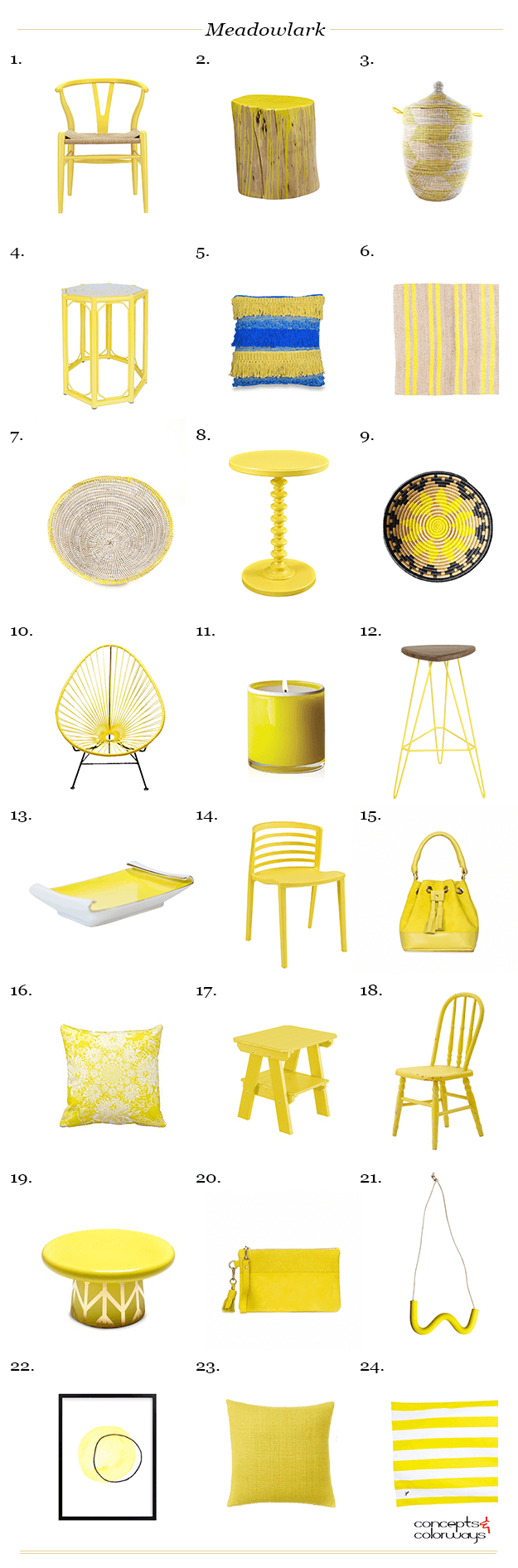 pantone meadowlark interior design product roundup