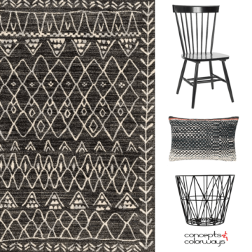 black interior design product roundup