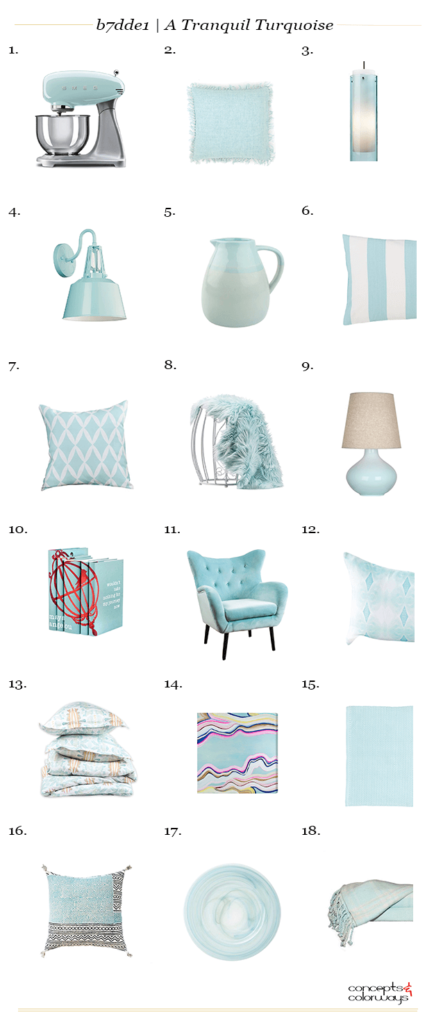 light turquoise interior design product roundup