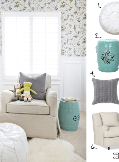 A VINTAGE STYLE NURSERY WITH YELLOW AND TEAL ACCENTS