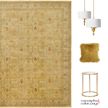 a brassy gold for interior design