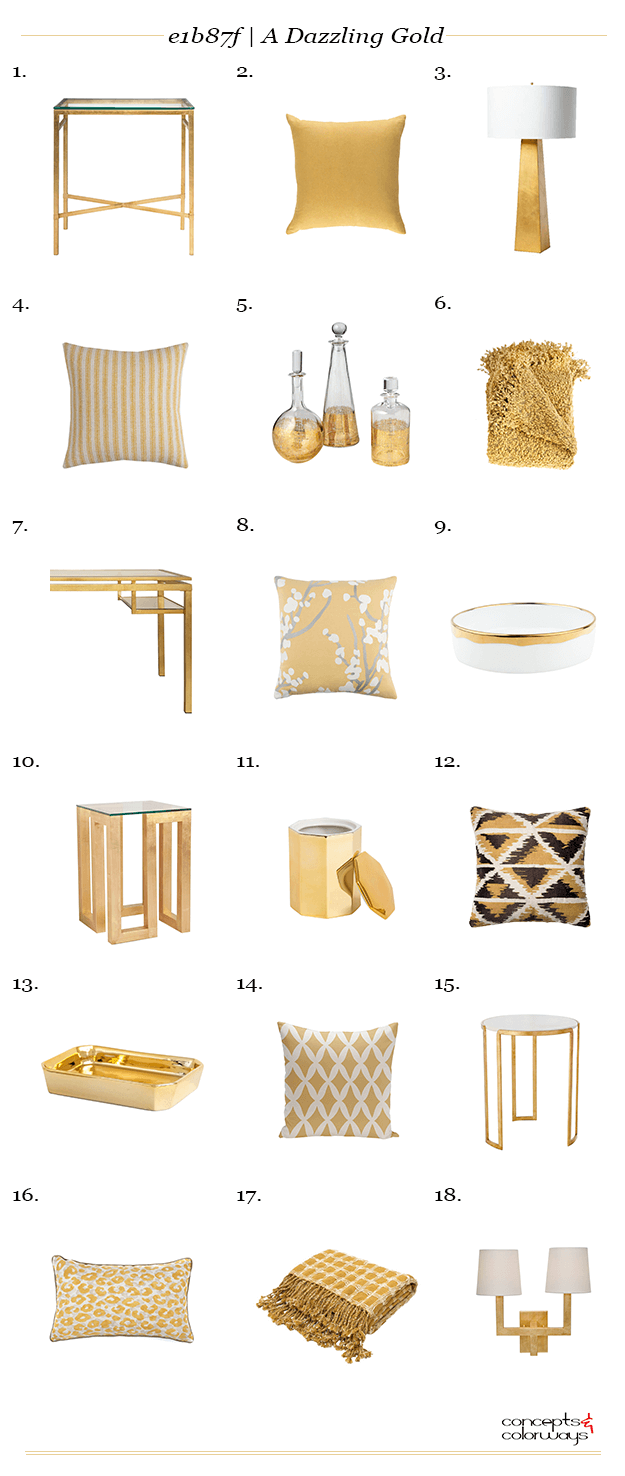 e1b87f a dazzling gold interior design product roundup