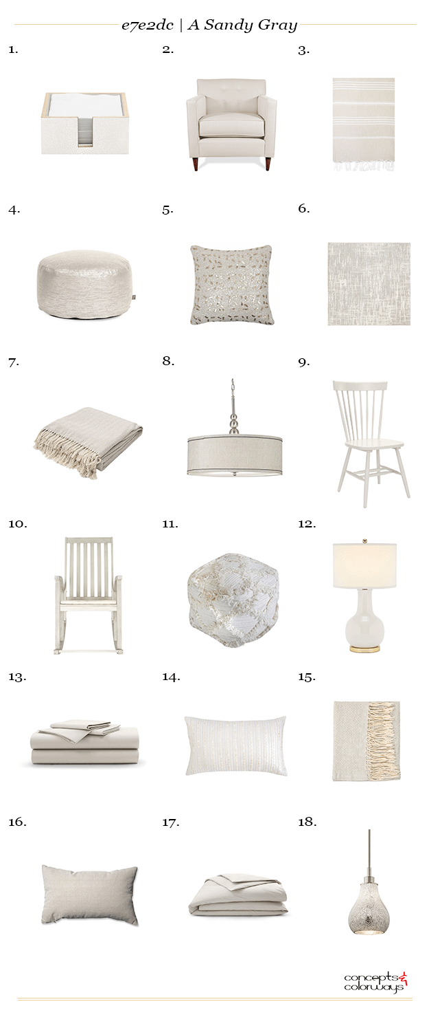 sand gray interior design product roundup