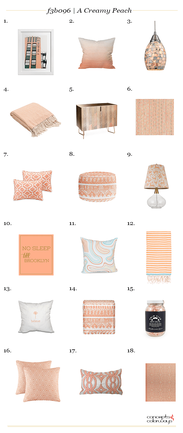 peach interior design product roundup