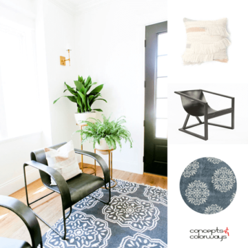 white farmhouse home office mood board