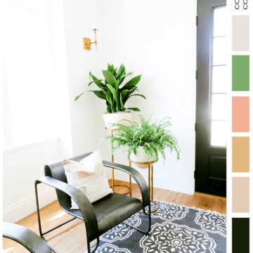 white farm house interior paint palette