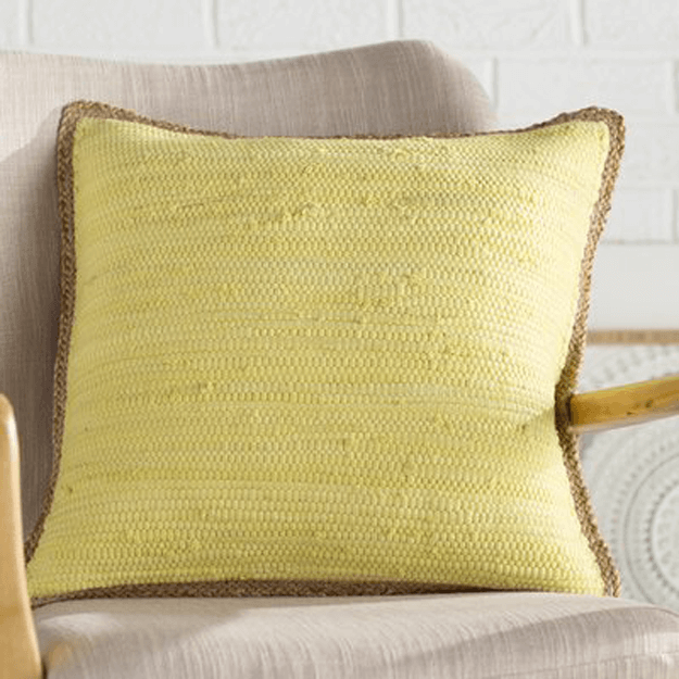 lemon yellow pillow