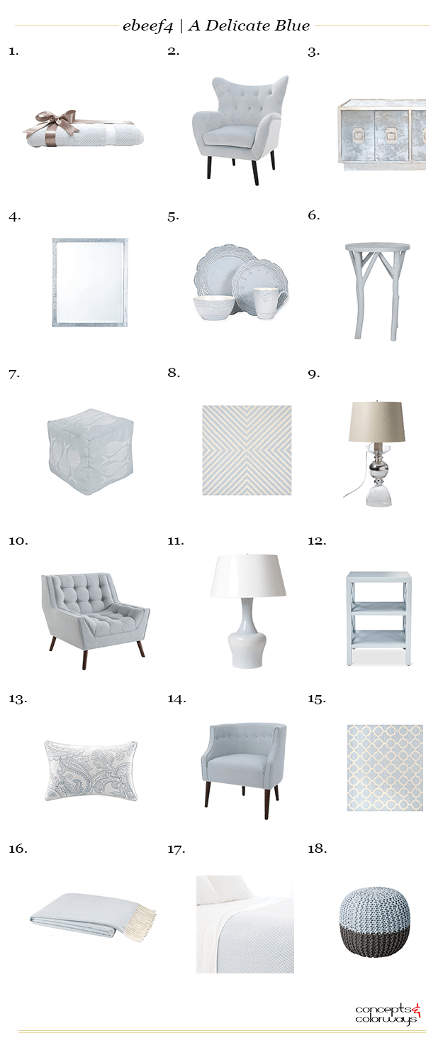 pale blue interior design product roundup