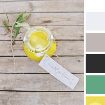 bright yellow party favor on weathered wood