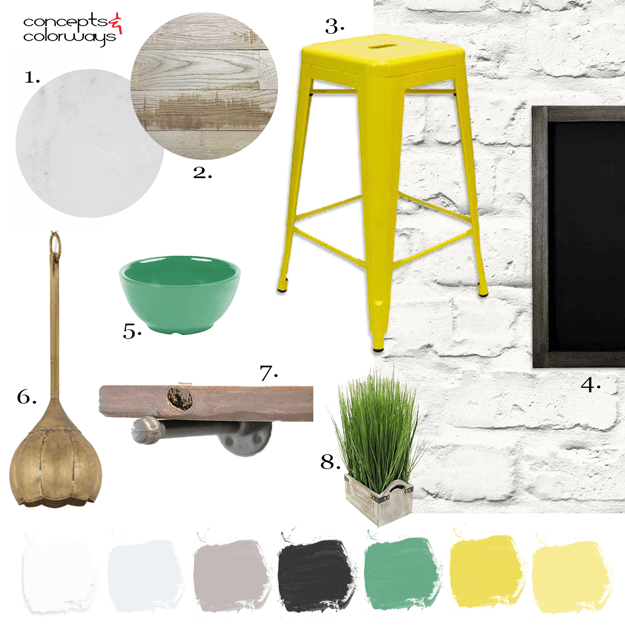 industrial style kitchen mood board