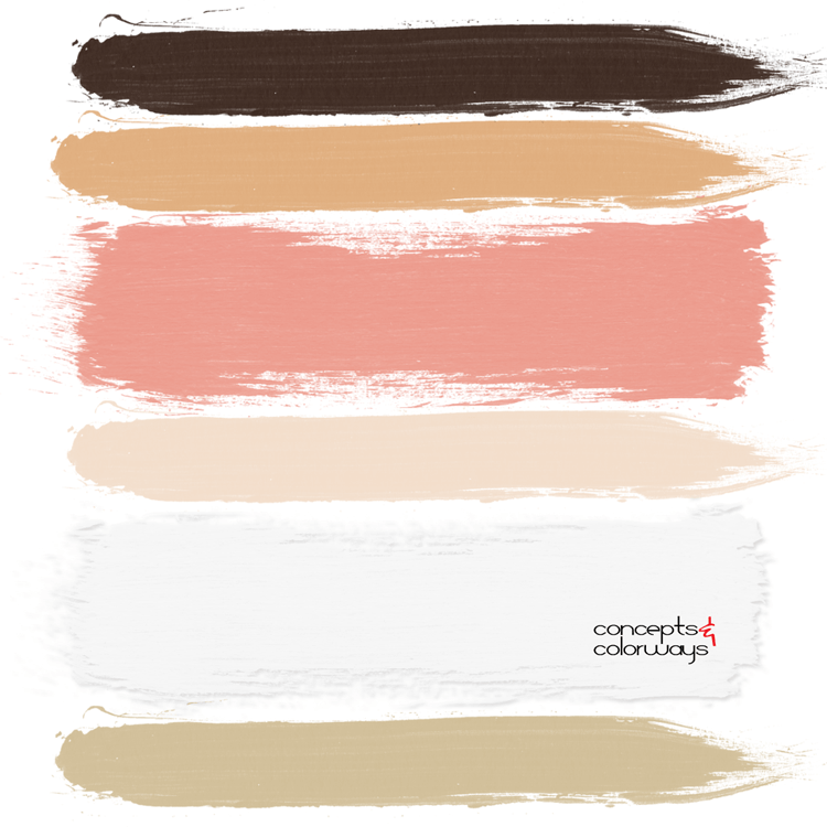 coral dress paint palette