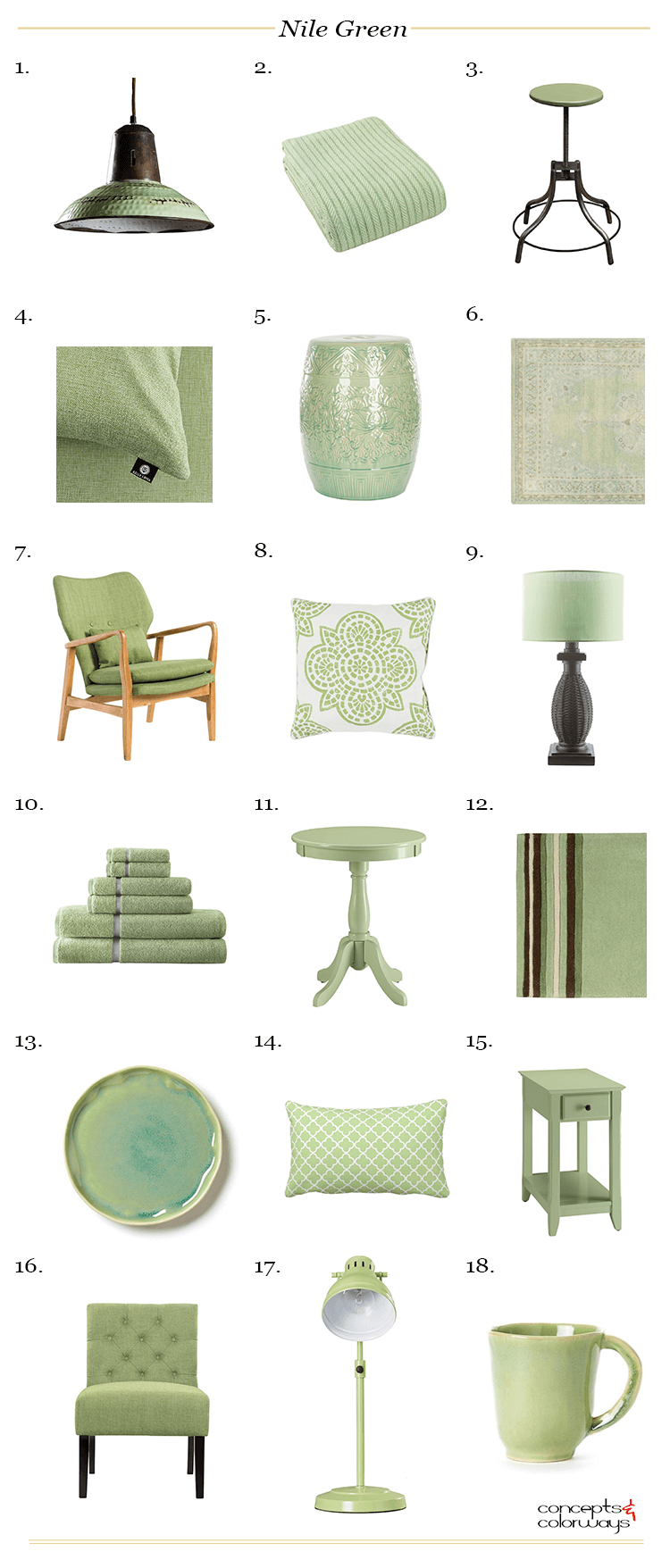 nile green, celedon color, celedon green, celery green, light green decor, pantone nile green