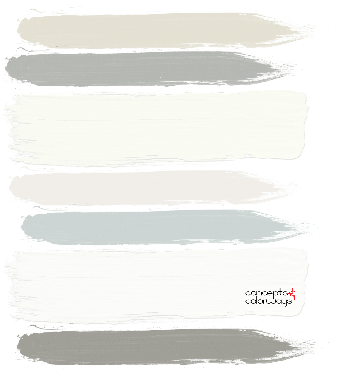 An interior paint palette for a modern farmhouse home that goes with Sherwin Williams Silvermist. warm white, bright white, robins egg blue, duck egg blue, khaki tan, blue-green paint, warm gray, dark gray, light taupe gray